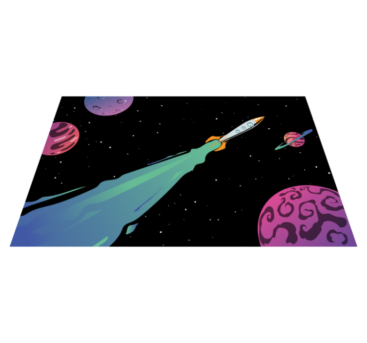 Children placemats rocket launch adventure - TenStickers