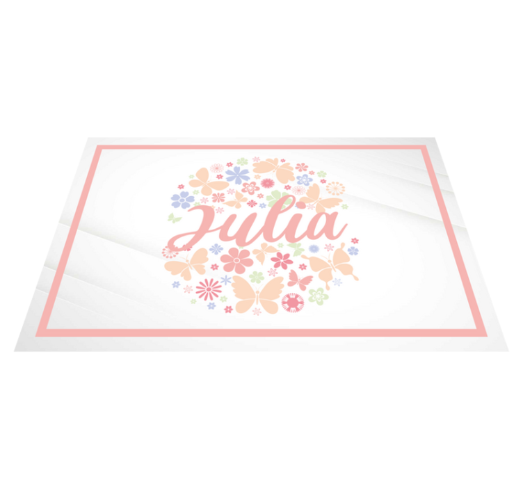 Circle of butterflies with name placemats - TenStickers