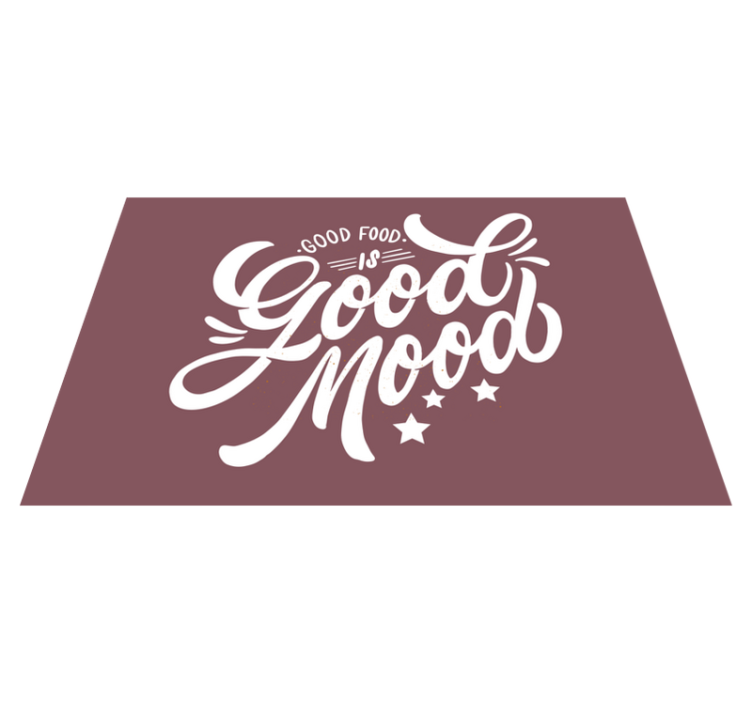 Placements with quote good food vibes - TenStickers