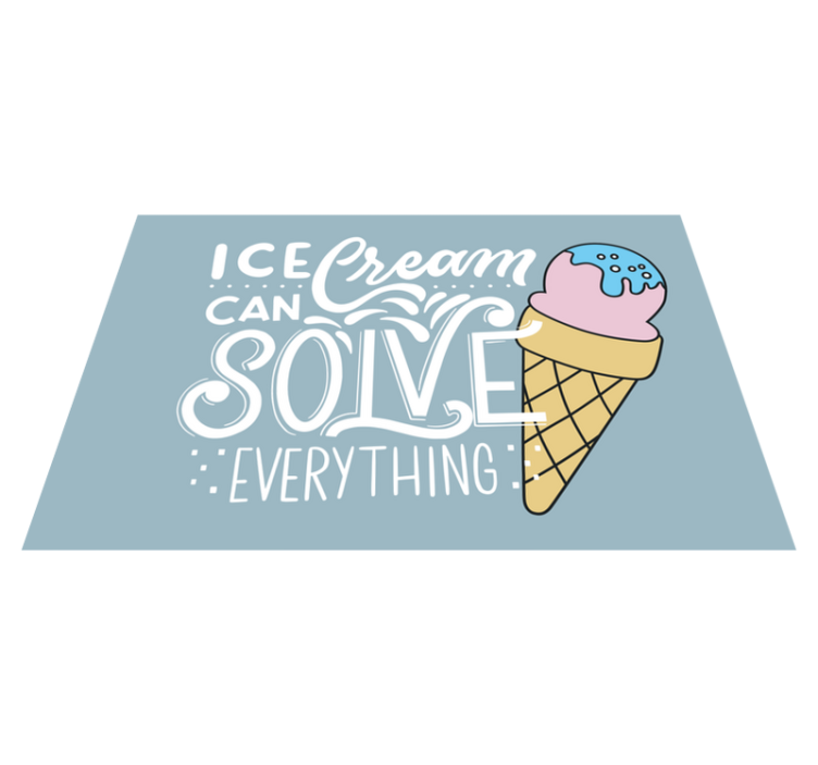 Placemat with quote enjoy life, eat ice cream - TenStickers