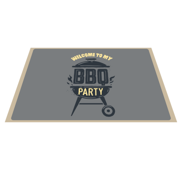 Welcome to my bro party placemats with quote - TenStickers