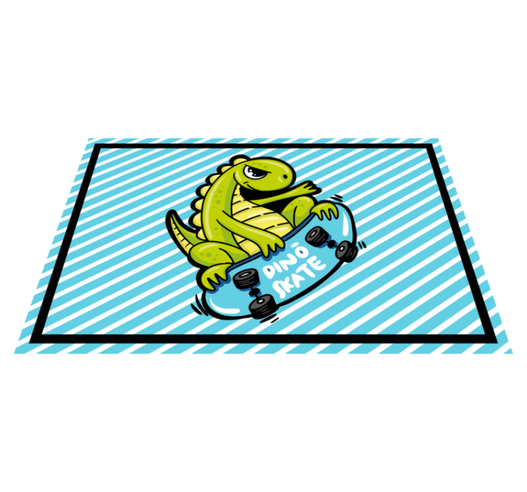 Children placemats dino skateboard adventure - TenStickers
