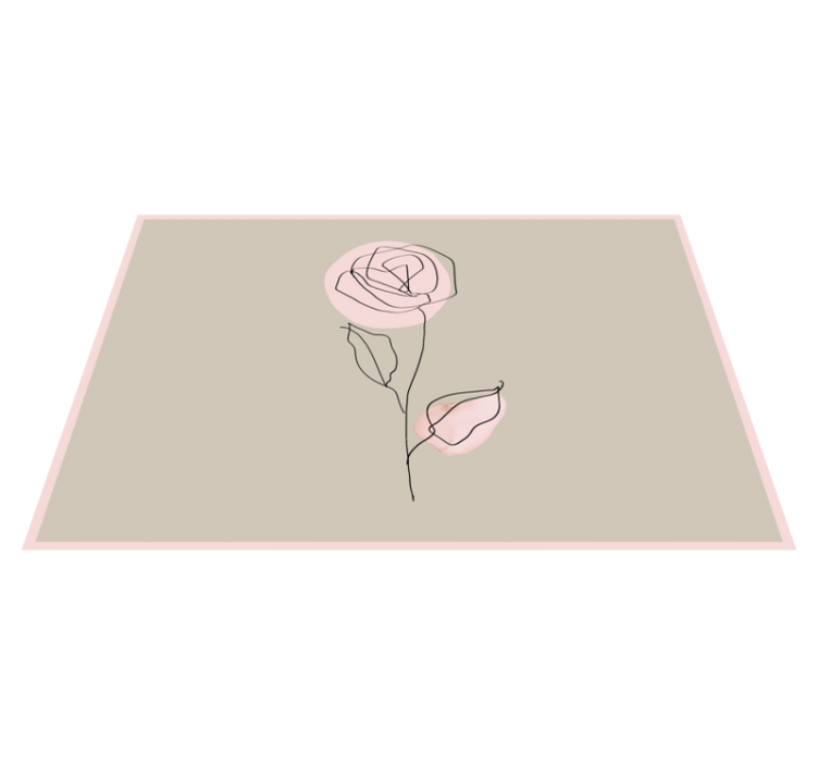 Modern placemats elegant rose design - TenStickers