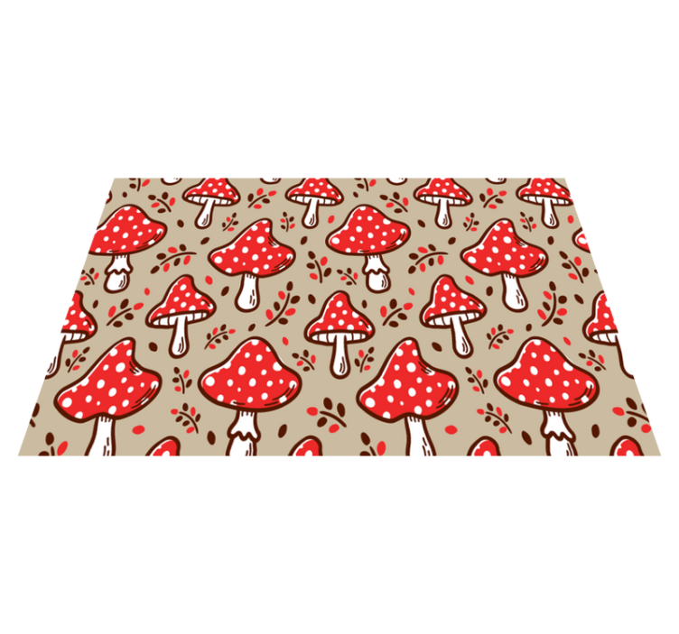 Original placemats red polka dot mushrooms - TenStickers