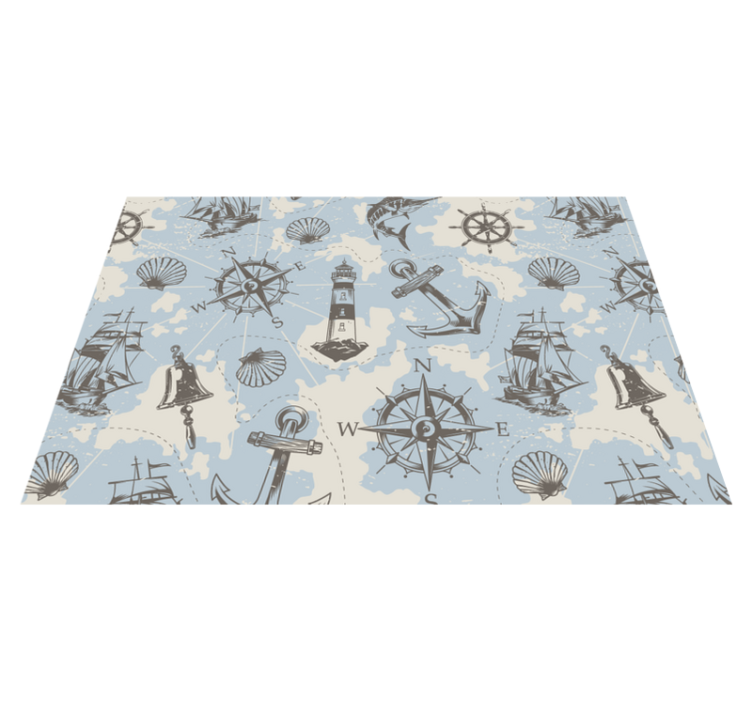 Modern placemats nautical print design - TenStickers