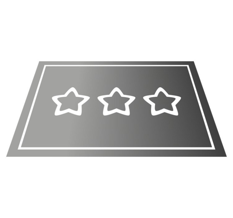 Modern placemats with star rating display - TenStickers