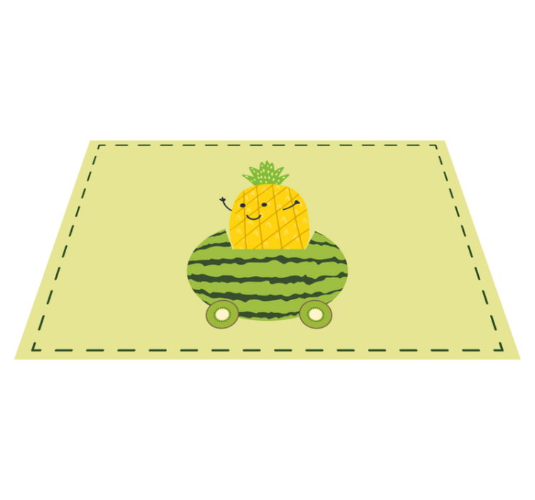 Children placemats pineapple watermelon car - TenStickers