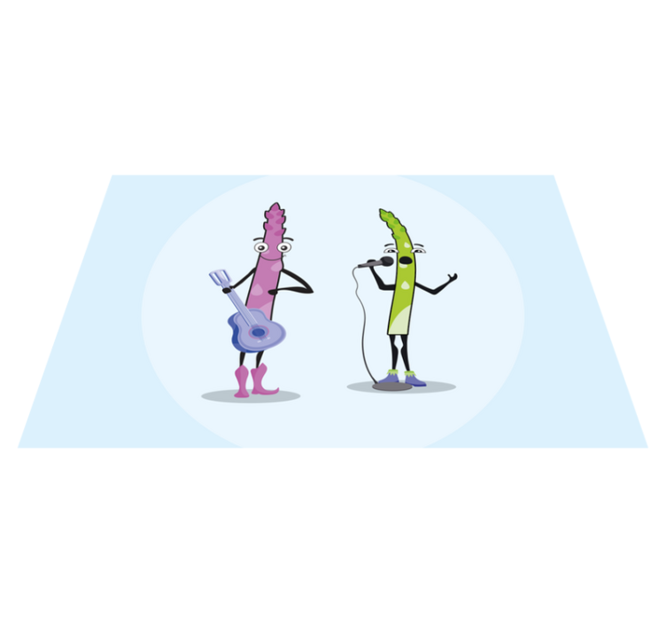 Children placemats musical vegetable friends - TenStickers