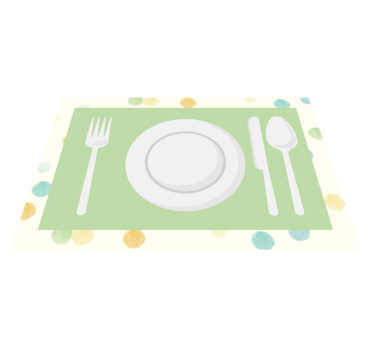 Modern placemats for contemporary dining set - TenStickers