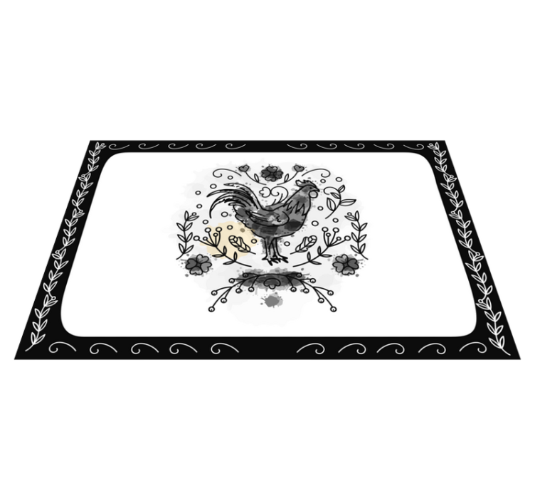 Elegant rooster illustration modern placemats - TenStickers