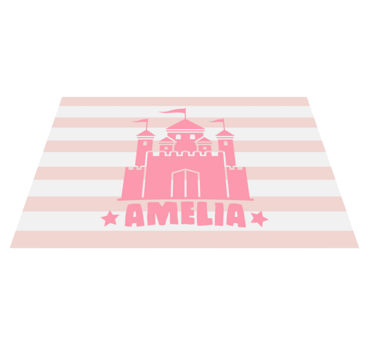 Children placemats castle with flags - TenStickers