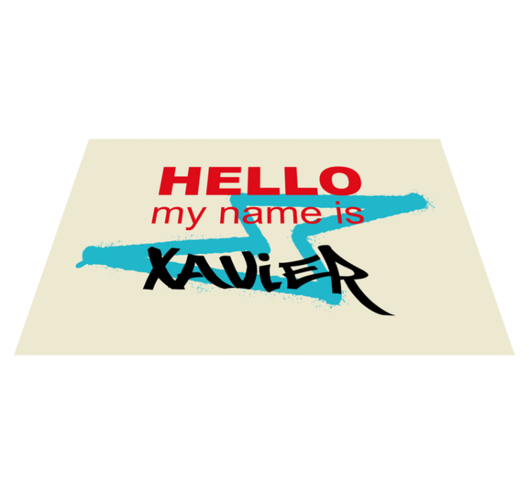 Placemats with quote personalized name reveal - TenStickers