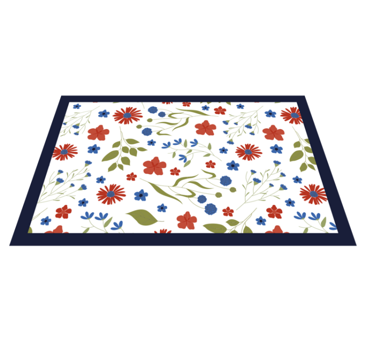 Children placemats floral pattern delight - TenStickers