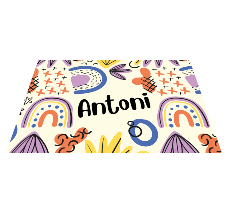 Children placemats with colorful name designs - TenStickers