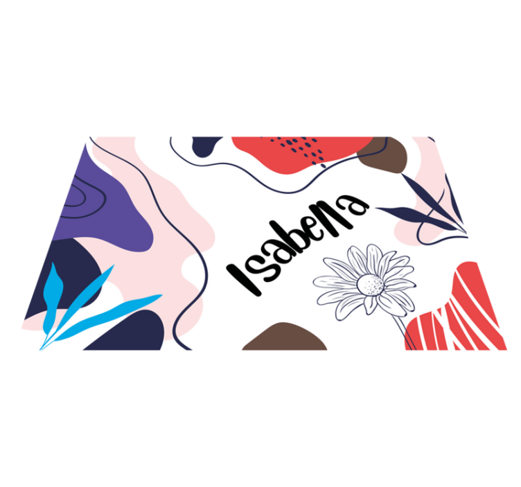 Personalisable placemats colorful abstract floral - TenStickers