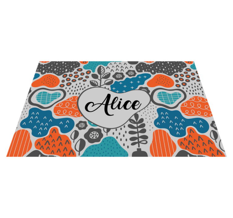 Personalisable placemats with playful name design - TenStickers