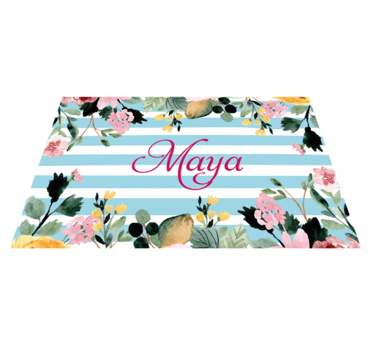 Personalisable placemats personalized name placement - TenStickers