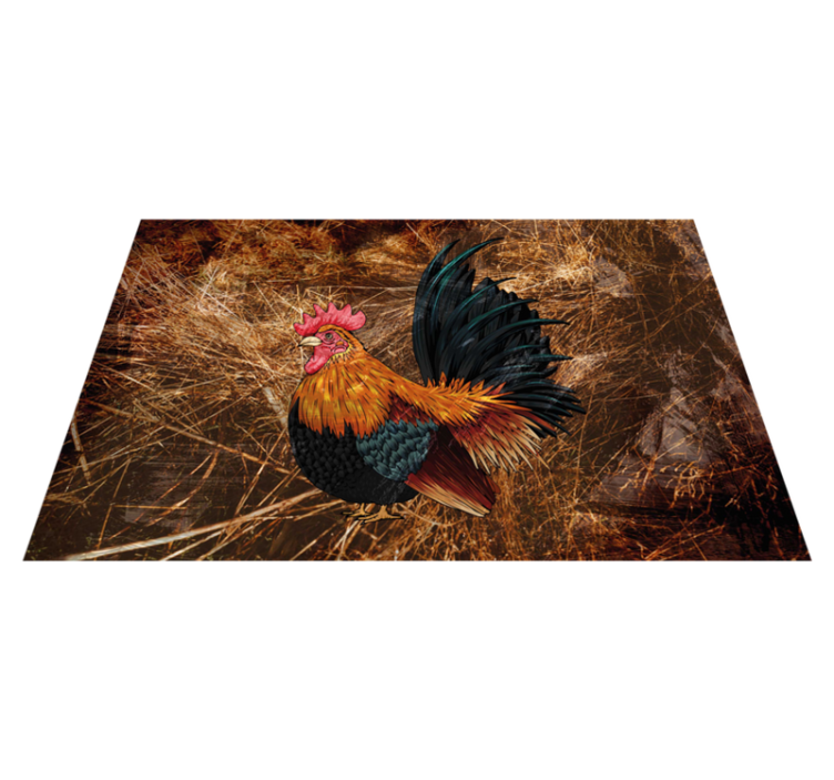 Original placemats vibrant rooster art design - TenStickers