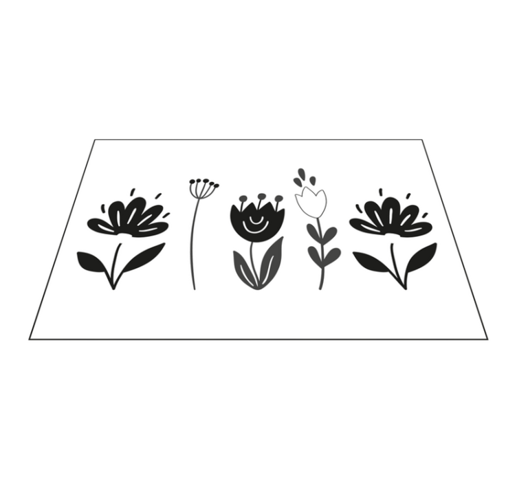Original placemats floral line design - TenStickers