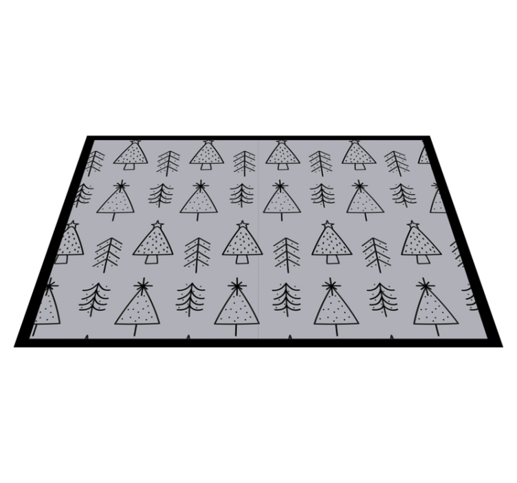 Christmas placemats with stylish christmas trees - TenStickers