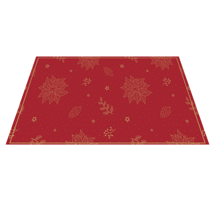 Christmas placemats with cheerful floral design - TenStickers