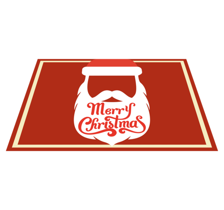 Christmas placemats with santa beard design - TenStickers