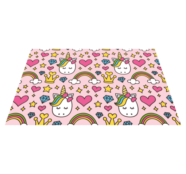 Children placemats cute unicorn design - TenStickers