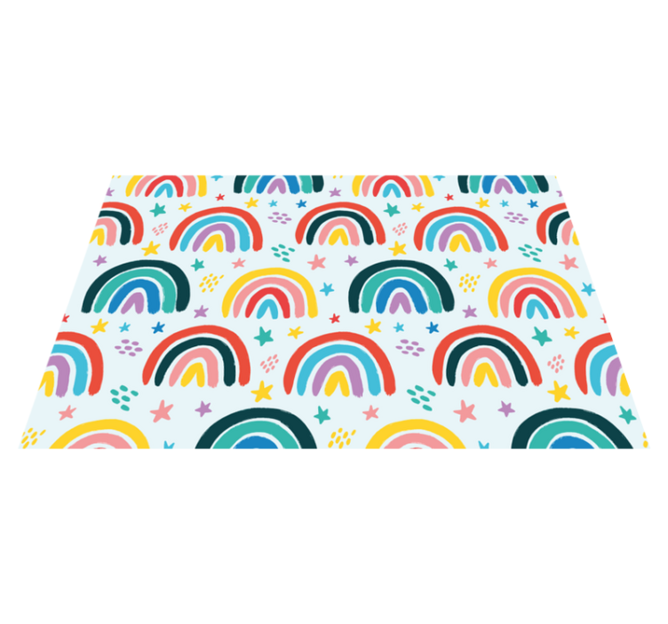 Colorful rainbows pattern kids placemat - TenStickers