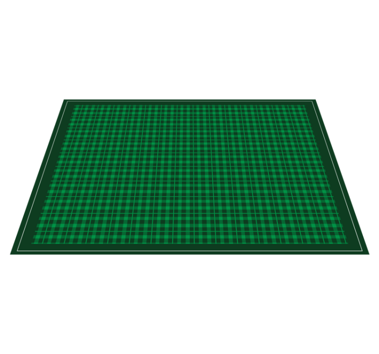 Textured placemats with checkered green surface - TenStickers