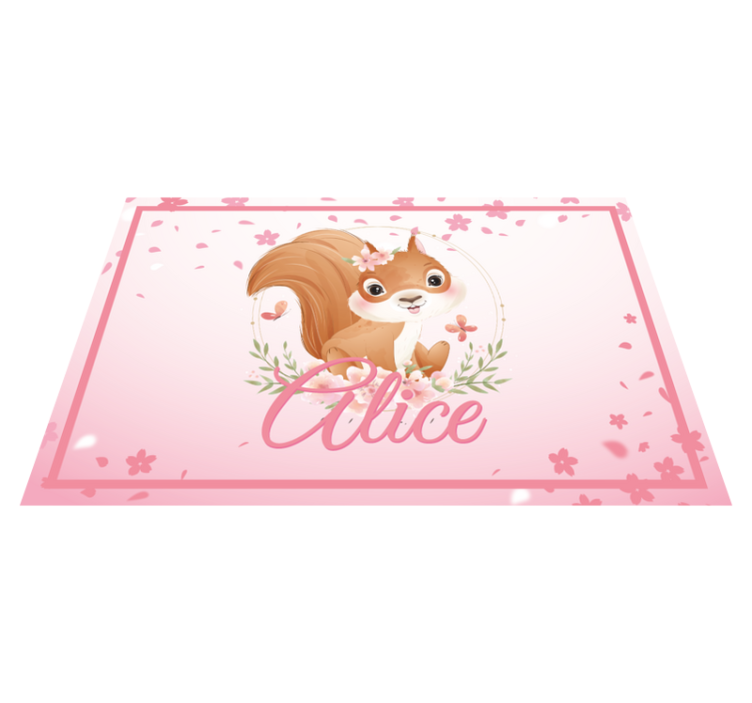 Children placemats cute squirrel illustration - TenStickers