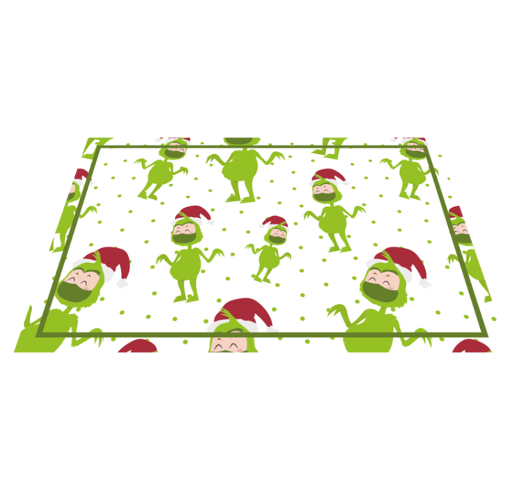 Christmas placemats featuring jolly grinch characters - TenStickers