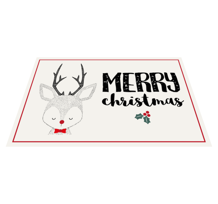Christmas placemats merry reindeer design - TenStickers
