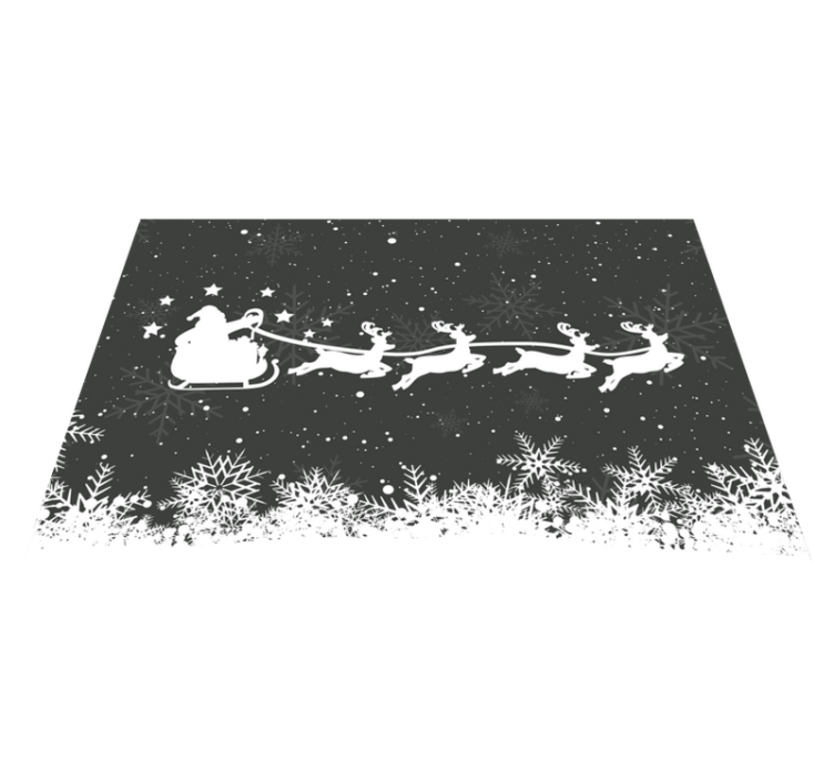 Christmas placemats santa sleigh reindeer design - TenStickers