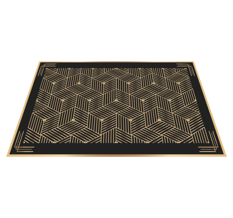 Textured placemats with geometric gold design - TenStickers