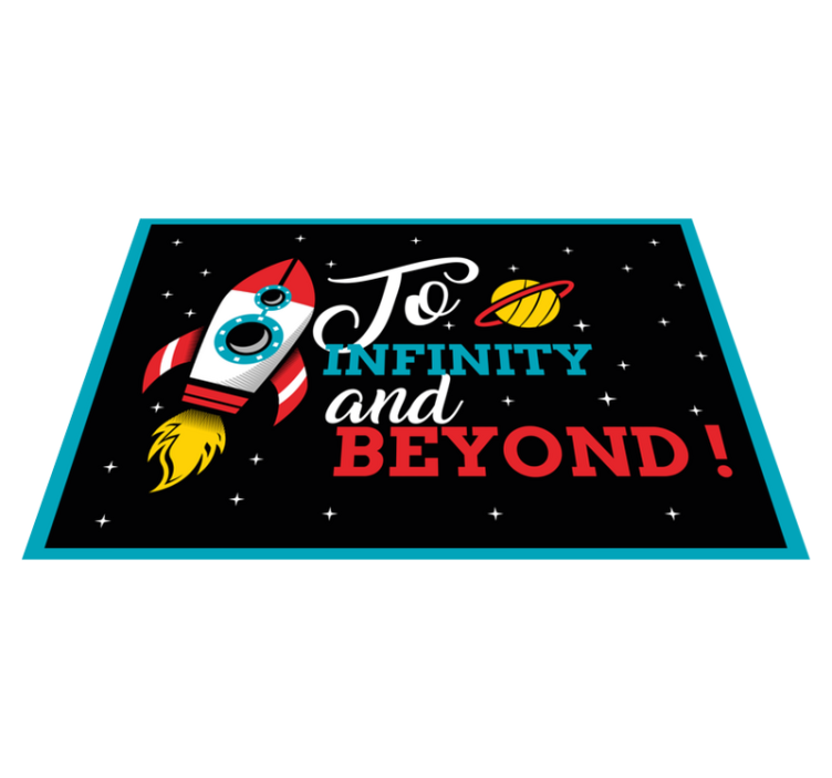 Placemats with quote rocket to infinity - TenStickers