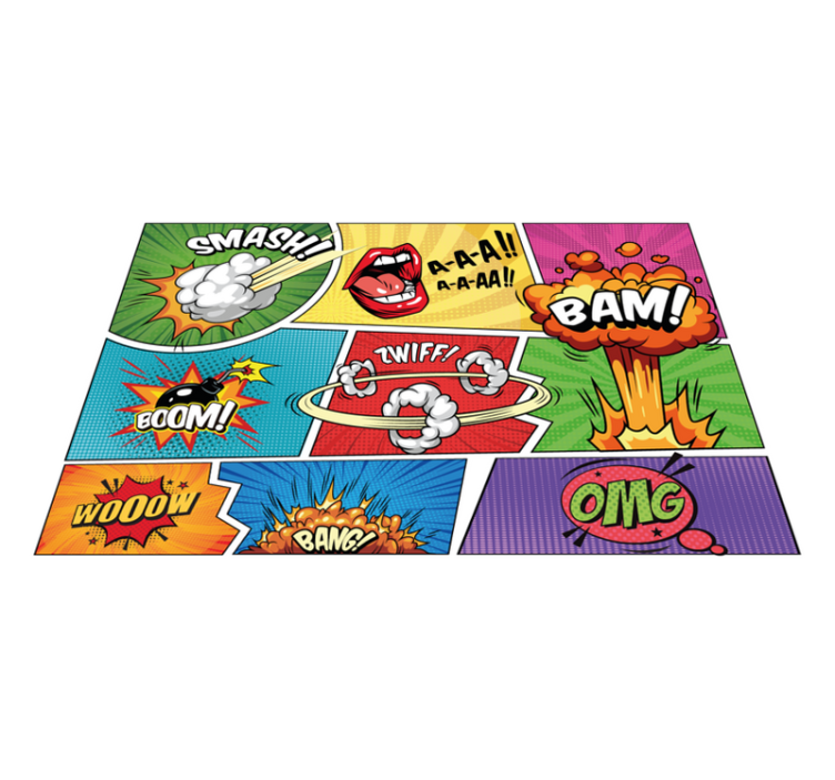 Original placemats with comic speech bubbles - TenStickers