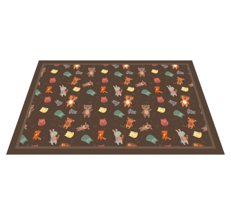 Children placemats with animal character design - TenStickers