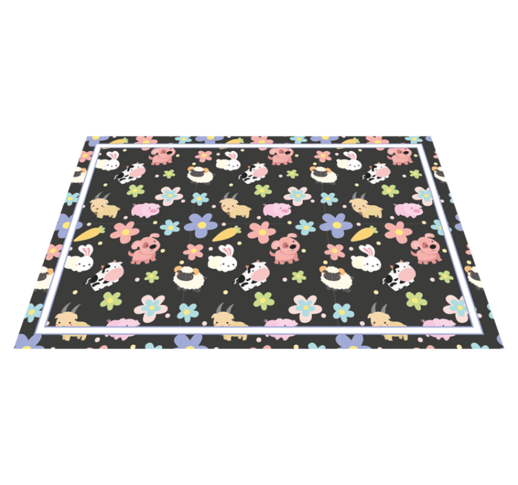 Children placemats with delightful animal art - TenStickers