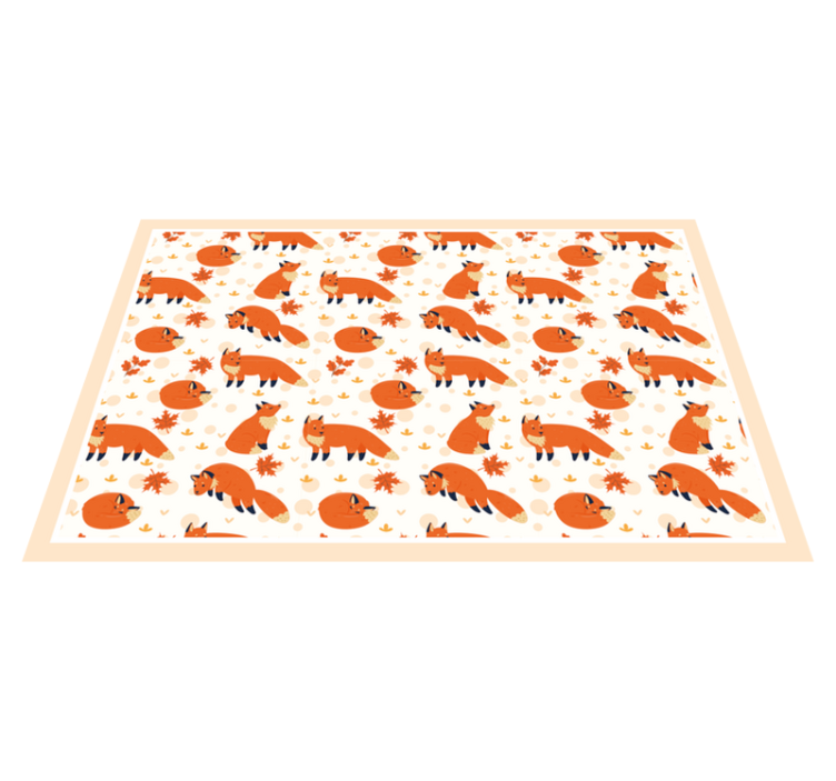 Children placemats cheerful fox designs - TenStickers