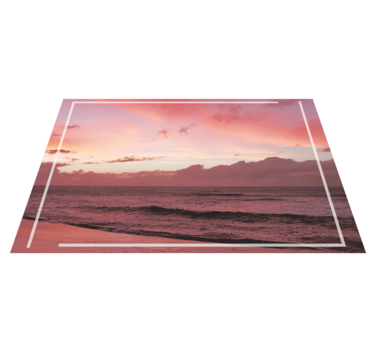 Modern placemats serene coastal sunset design - TenStickers