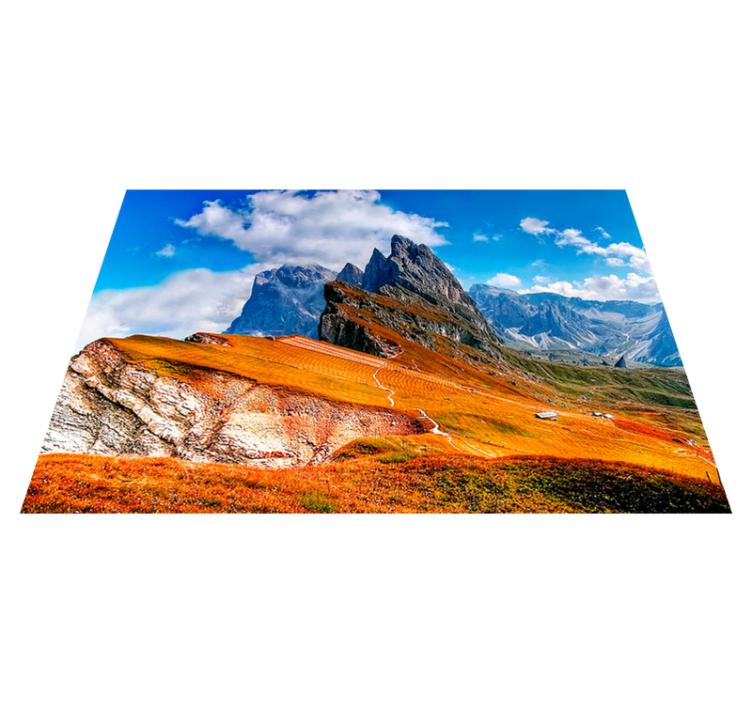 Modern placemats mountainous scenic view - TenStickers