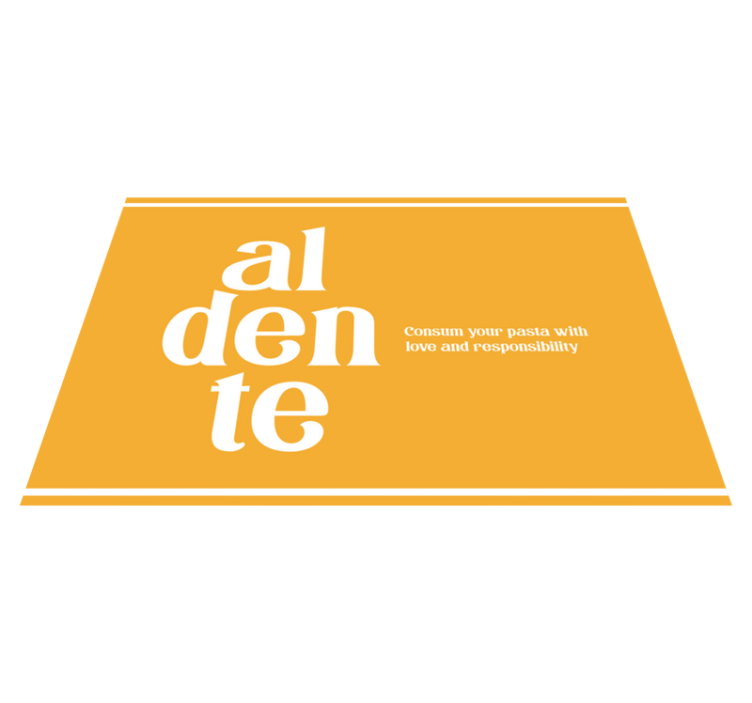 Placemats with quote aldente culinary reminder - TenStickers