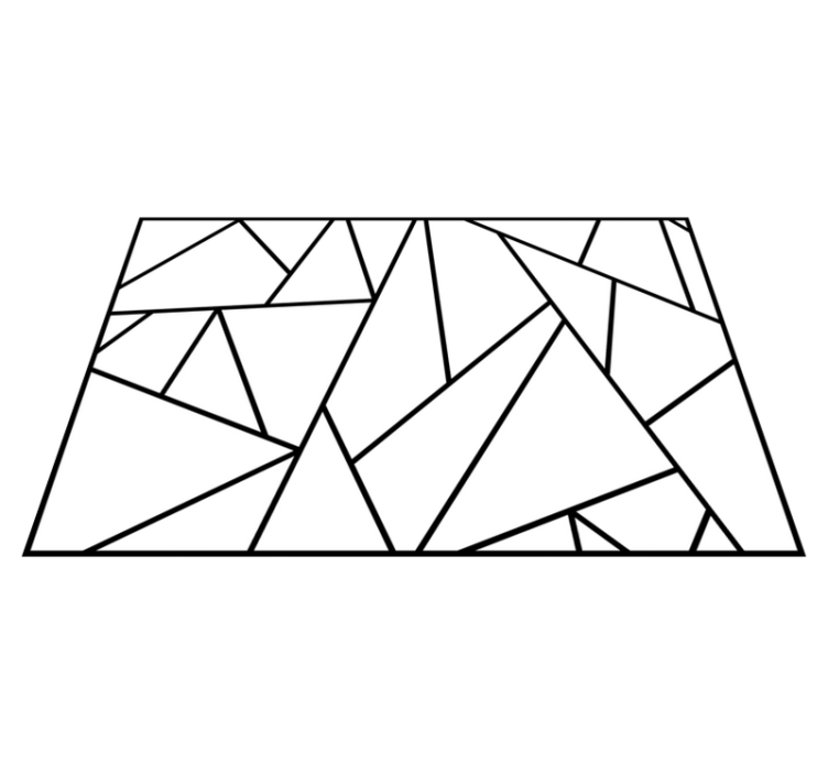 Modern placemats geometric black lines design - TenStickers