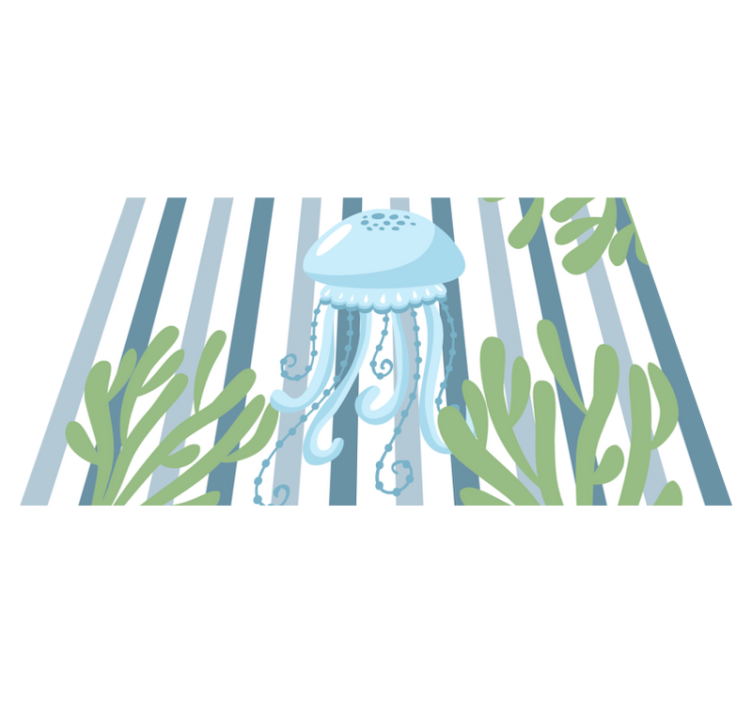Original placemats jellyfish underwater scene - TenStickers