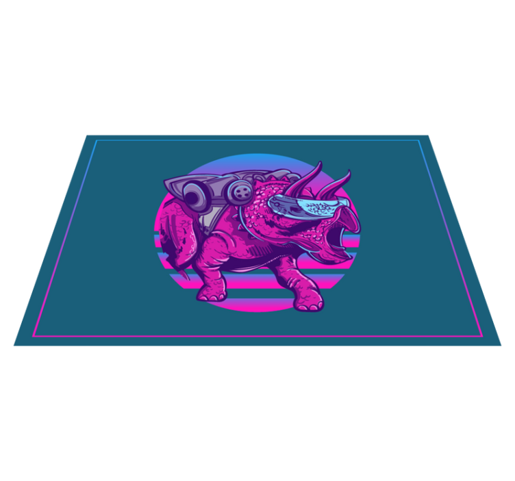 Original placemats stylized rhinosaur character - TenStickers