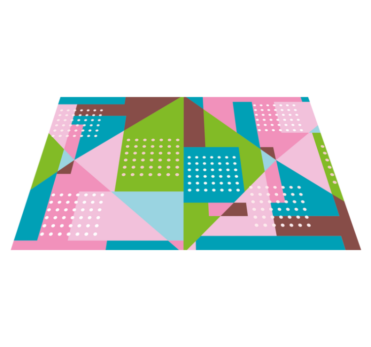 Modern placemats vibrant geometric design - TenStickers