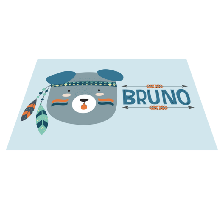 Children placemats cute bear face design - TenStickers