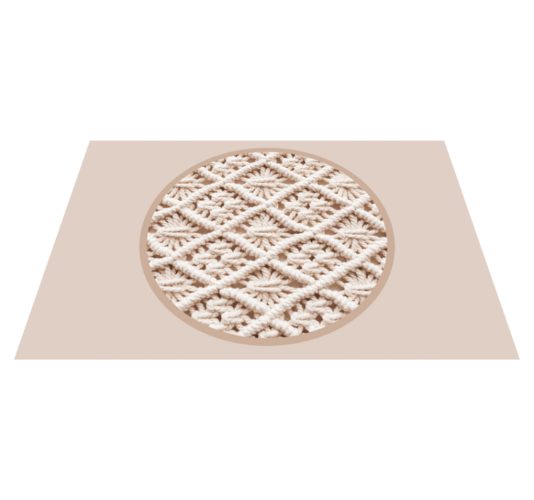 Textured placemats with elegant crochet design - TenStickers