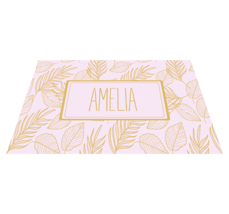 Personalizable placemats personalized leaf pattern - TenStickers