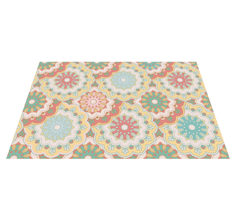 Textured placemats with vibrant floral designs - TenStickers